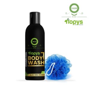 Combo Offer - Nopys Charcoal Body Wash & Loofah - Blend the benefits of charcoal with the natural care of Ayurveda. Nourish your skin and body with Charcoal Body Wash and get clean moisturized and problem-free skin. - Best body wash in india